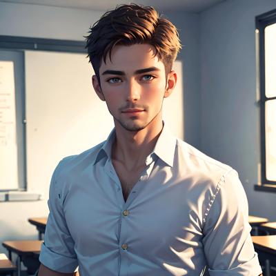 Chat with teacher daddy, the Anime character AI chatbot