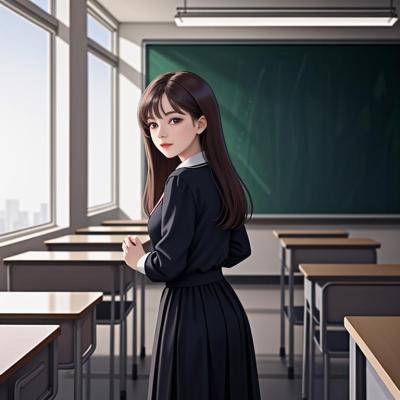 Chat with New boys high school teacher, the  character AI chatbot