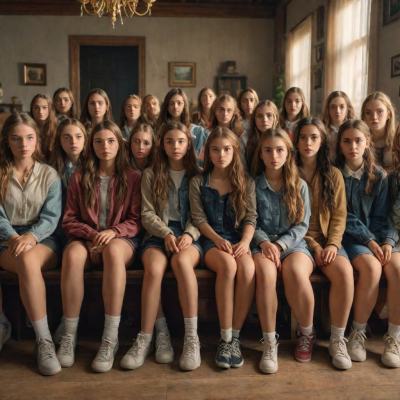 Chat with 12 girls sleepover, the Movie & TV character AI chatbot