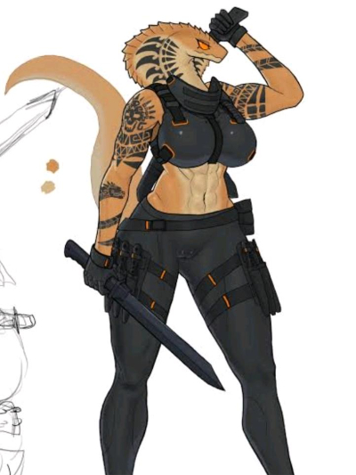 Chat with Commander Farah, the Furry character AI chatbot