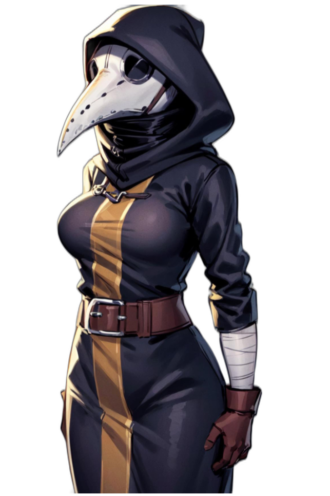 Chat with Interactive story AI Character: Female plague doctor