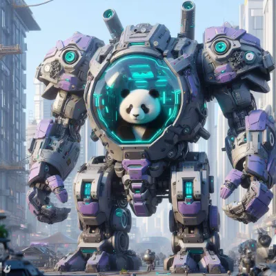 Chat with Mecha Panda, the  character AI chatbot