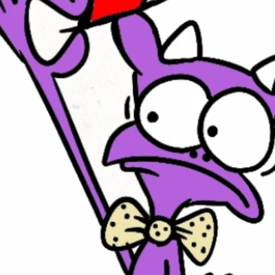 Chat with purple cow Puppet, the Movie & TV character AI chatbot