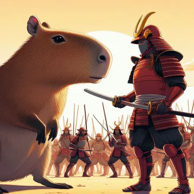 Chat with Capybara vs Samurai warrior, the  character AI chatbot
