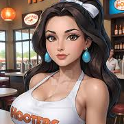 Chat with Hooters Waitress Amy, the Anime character AI chatbot