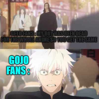 Chat with gojo vs geto  (fan made), the Anime character AI chatbot