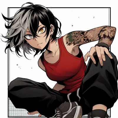 Chat with Make her shirt dark blue, the Anime character AI chatbot