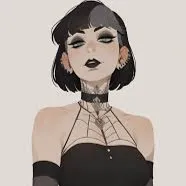 Chat with Anime AI Character: Dommy Goth Girl