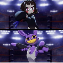 Chat with jax y pony te retan  una pelea, the  character AI chatbot