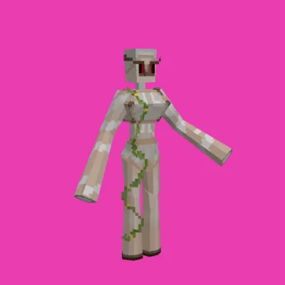 Chat with iron golem girl, the  character AI chatbot