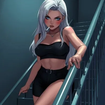 Chat with Evangéline, the Anime character AI chatbot