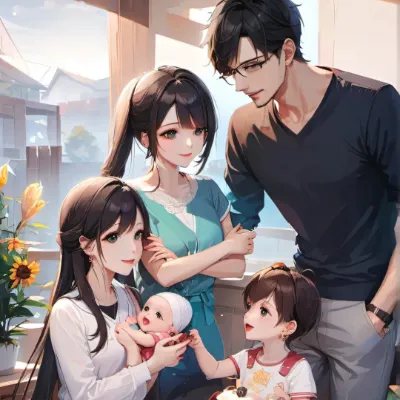 Chat with Ab family, the Anime character AI chatbot