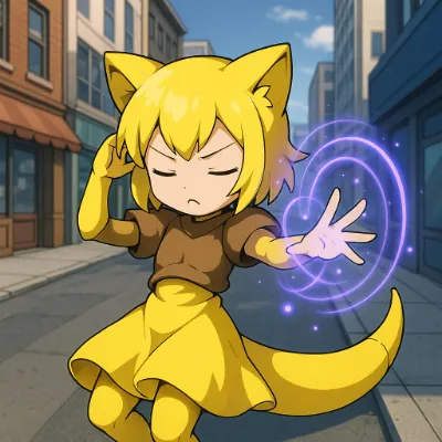 Chat with moemon abra, the Anime character AI chatbot