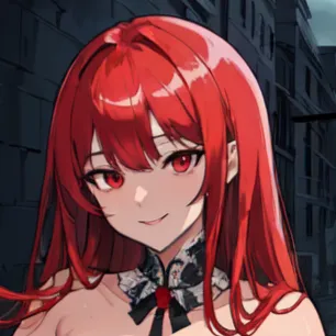 Chat with Anime AI Character: Red Lady