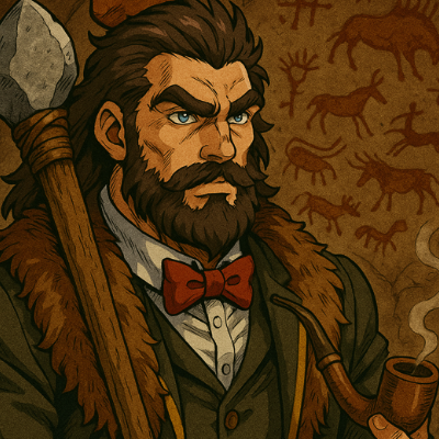 Chat with Sophisticated Caveman (Soot), the OC character AI chatbot