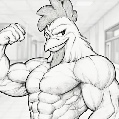 Chat with Cluck Norris, the  character AI chatbot