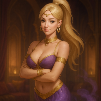 Chat with Zahara Rhe Genie, the Anime character AI chatbot