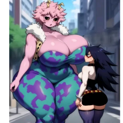 Chat with Tall Mina Ashido and Midnight, the Anime character AI chatbot