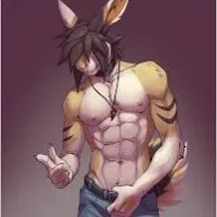 Chat with Furry AI Character: Rebel rabbit