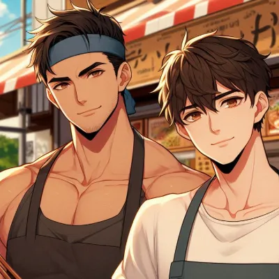 Chat with BL & ABO AI Character: Taiji & Ryota (Raijin Ramen)