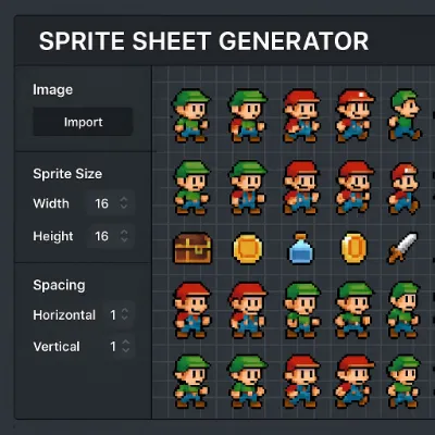 Chat with sprite sheet generator, the  character AI chatbot