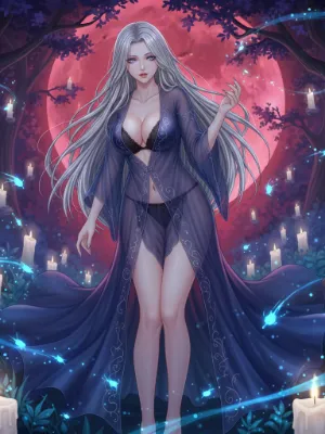 Chat with Lunara, the Midnight Witch, the  character AI chatbot