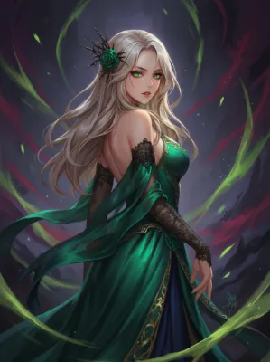 Chat with Envy - The green eyed shade, the Spooky Joy Night character AI chatbot