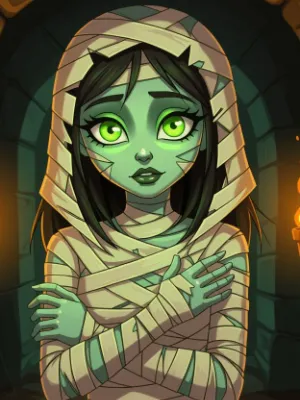 Chat with The Mummy, the Spooky Joy Night character AI chatbot
