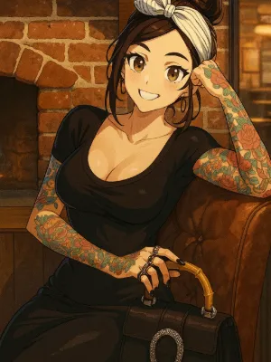 Chat with Alyssa ember, the Goth character AI chatbot