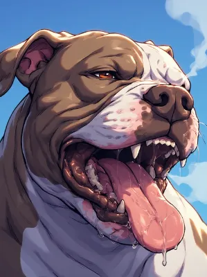 Chat with A big friendly pitbull, the Anime character AI chatbot