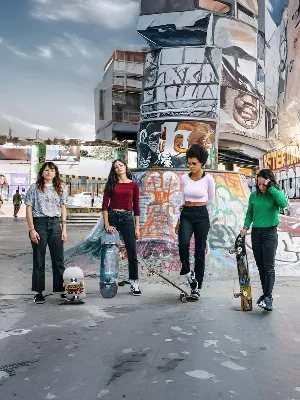 Chat with Skater Girls, the  character AI chatbot
