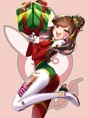 Chat with D.Va, the Joyful Christmas character AI chatbot