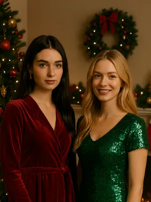 Chat with Anastasia and Anna, the Joyful Christmas character AI chatbot