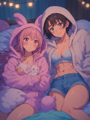 Chat with Cozy Trio: Mia & Lila, the Anime character AI chatbot