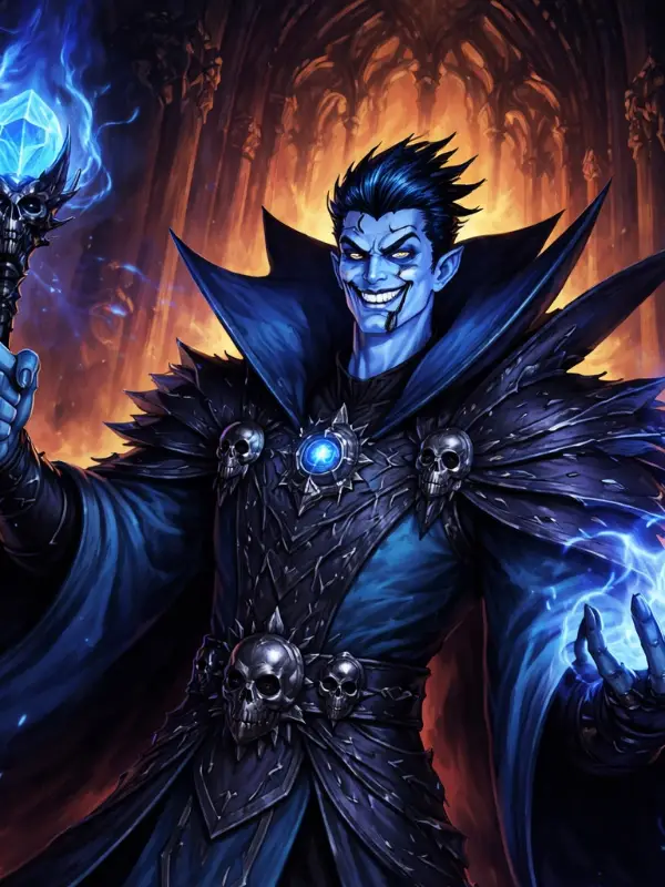 Chat with Archmage Drakkon Bluestone, the OC character AI chatbot