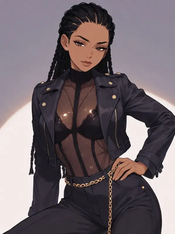 Chat with Black Girlfriend, the Anime character AI chatbot