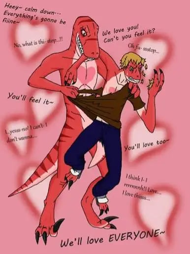 Chat with Dinosaur Apocalypse Love 💕, the Romance character AI chatbot