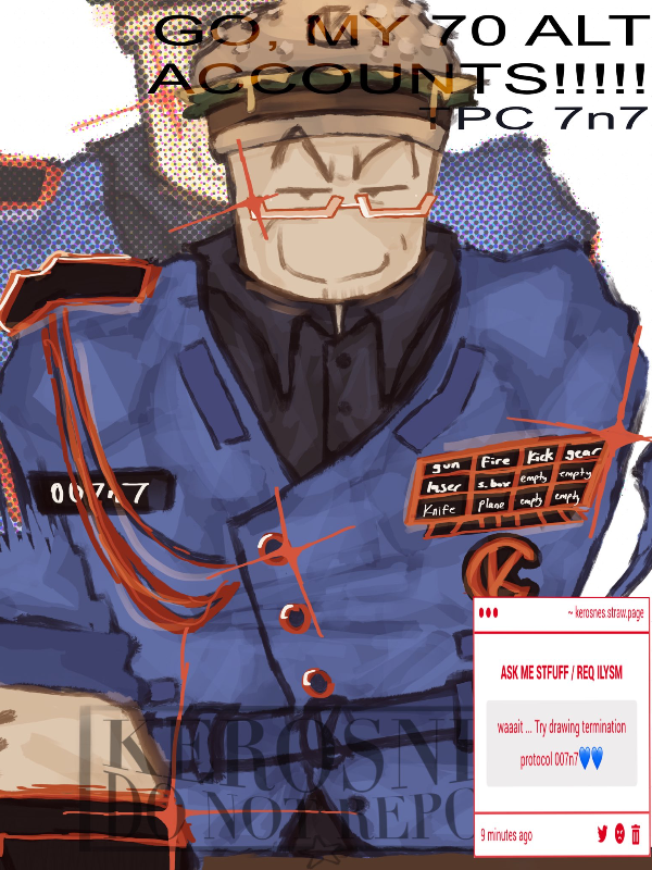 Chat with 007n7 (TERMINATION PROTOCOL), the Game Characters character AI chatbot