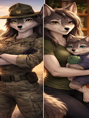 Chat with Gunnery Sergeant Valeria Knox, the Furry character AI chatbot