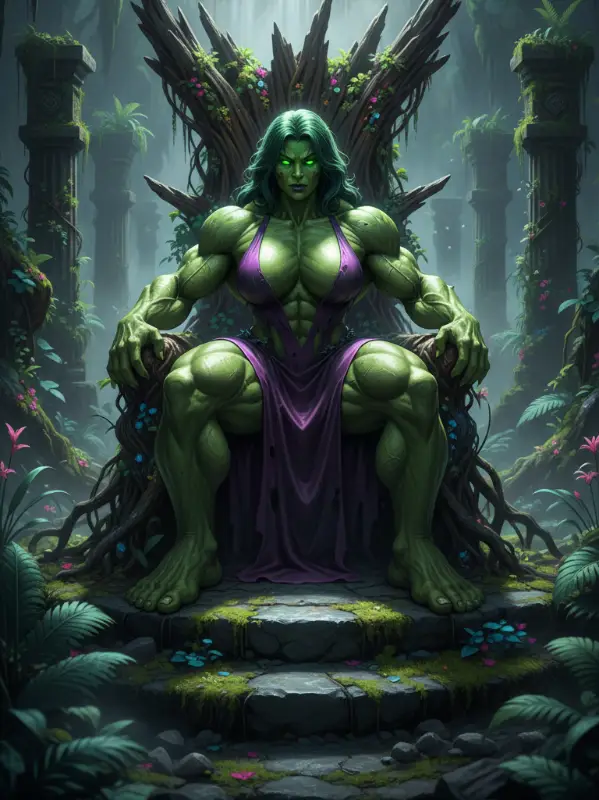 Chat with She-Hulk Morgana le fay, the  character AI chatbot