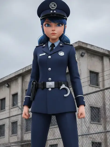 Chat with officer guard prison marinette, the  character AI chatbot