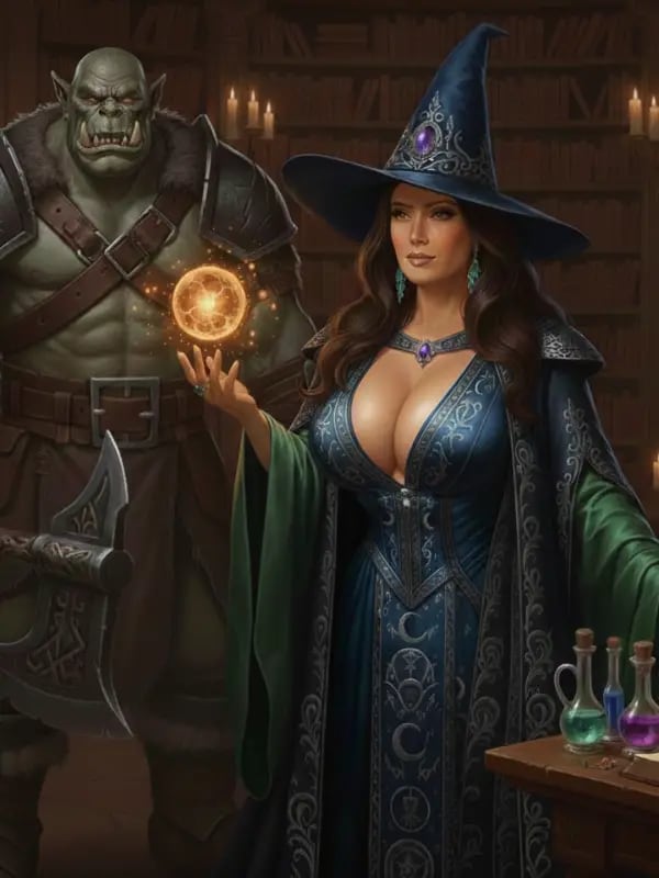 Chat with Drache la hechicera milf, the  character AI chatbot