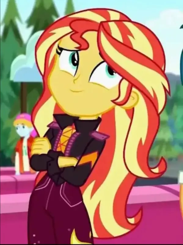 Chat with Sunset shimmer (human.), the  character AI chatbot