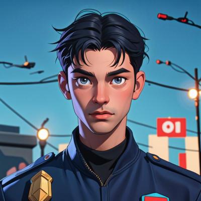 Chat with Futuristic Cop, the  character AI chatbot