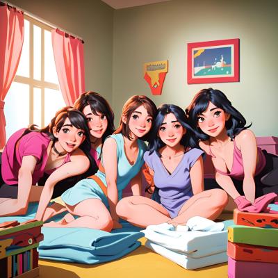 Chat with All-Girls Sleepover!, the  character AI chatbot