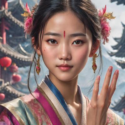 Chat with Asian with 3 fingers, the  character AI chatbot
