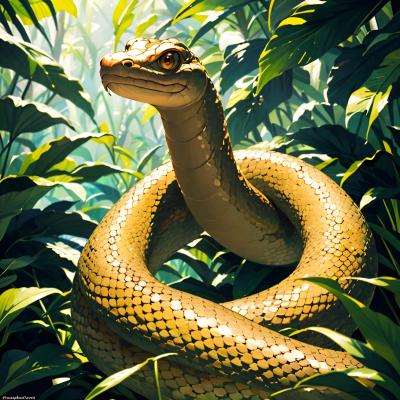 Chat with Kaa the hypnotic sna, the Anime character AI chatbot