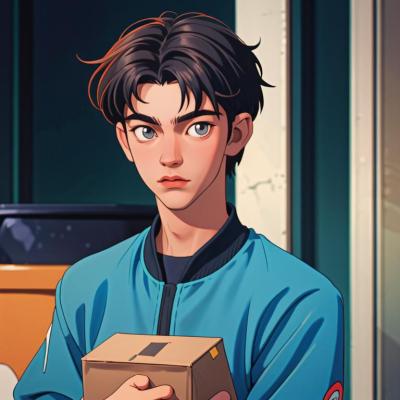 Chat with Delivery man, the Anime character AI chatbot