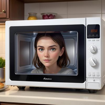 Chat with girl head+microwave, the  character AI chatbot