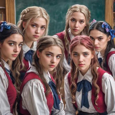 Chat with School of sluts, the  character AI chatbot